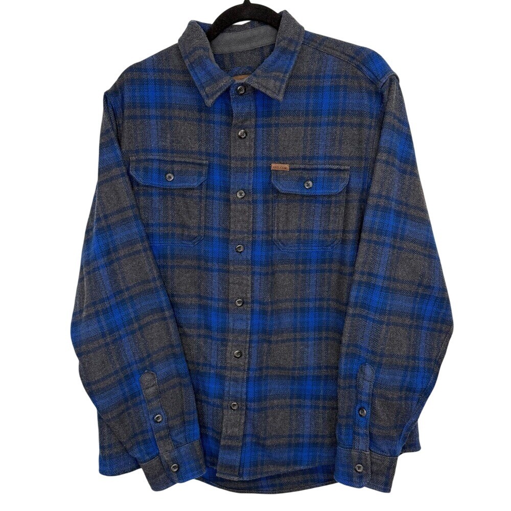 Orvis‎ Men's Heavyweight Double Brushed Flannel Shirt Jacket Plaid Large Shacket
